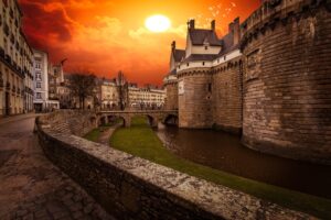 nantes, tourism, chateau, nature, france, pierre, colors, sunset, architecture, brittany, evening, sky, nantes, nantes, nantes, nantes, nantes