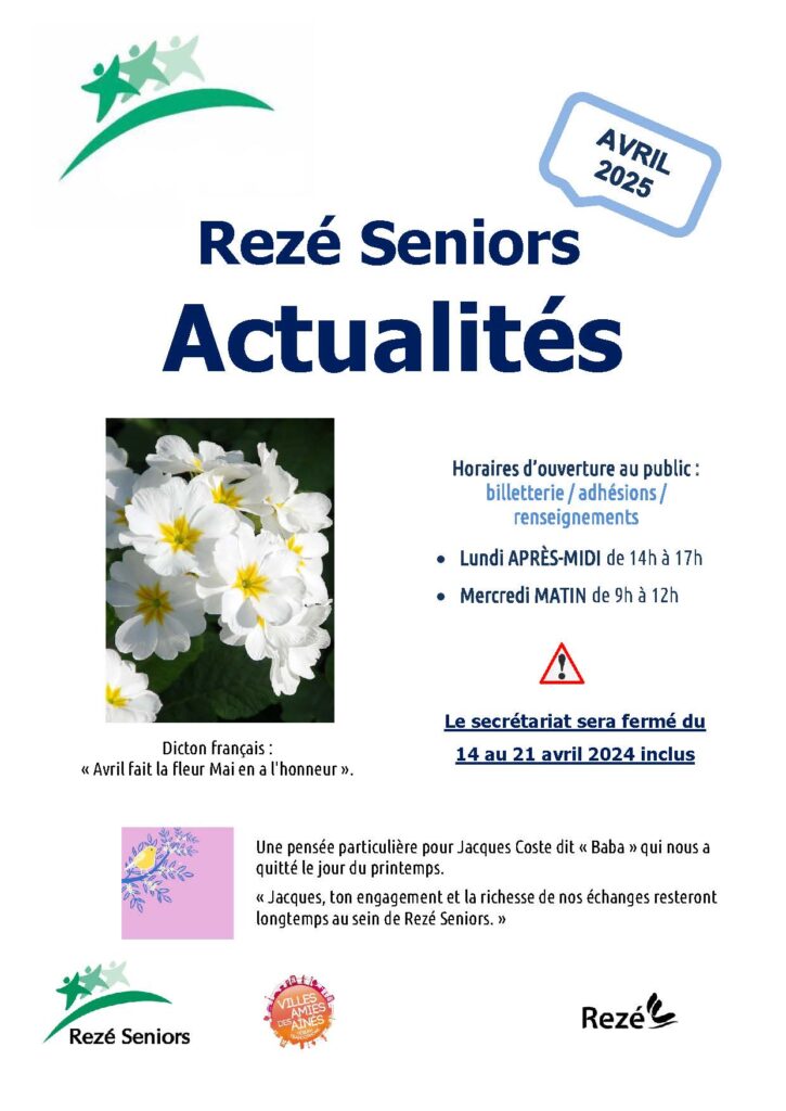 mensuel actualités Avril 2025