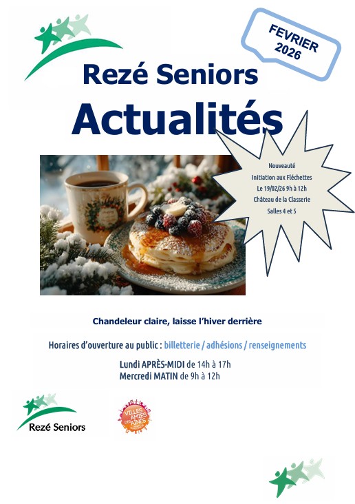 Mensuel d'actualités Rezé Seniors février 2026