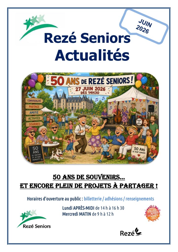 mensuel d'actualité Rezé Seniors juin 2026